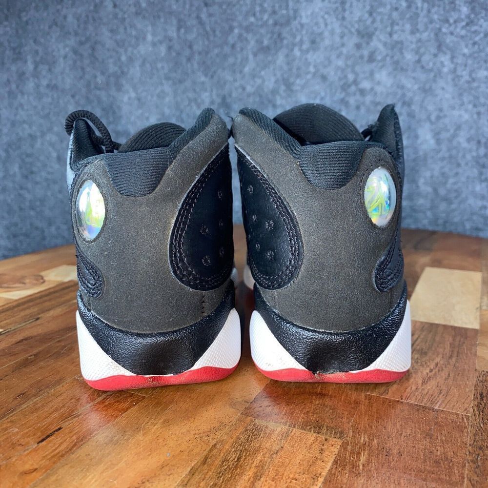 Jordan 13 Retro Playoffs Youth 10.5C Shoes Black Red Athletic Sneakers - Picture 5 of 10